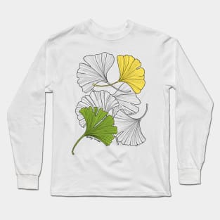 Ginkgo Leaves-color Long Sleeve T-Shirt